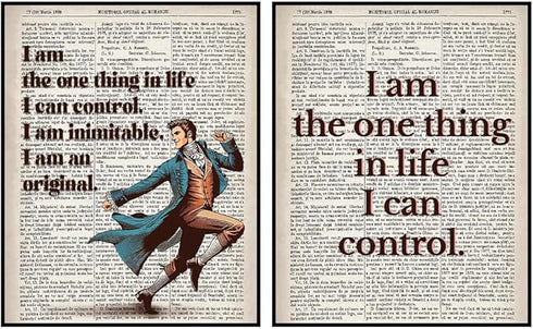 Posterizer 2 pcs-Dictionary Art-Plays and Musicals-Retro Art-Quotes-Gift for Music Fans-Decor for Home & Office- unframed wall art...